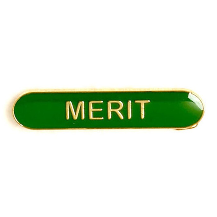 MERIT BAR BADGE - 4 COLOURS - 40MM X 9MM